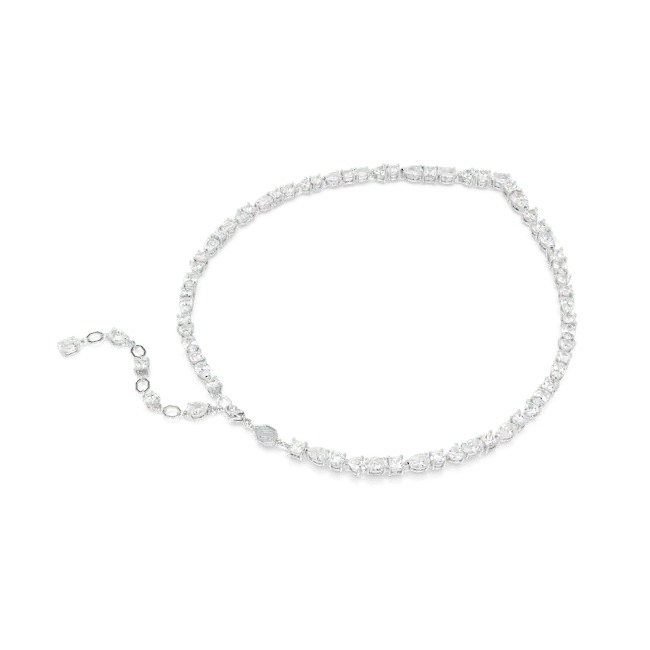 Swarovski Mesmera Necklace Mixed Cuts White Rhodium Plated - Bluestreak Crystals