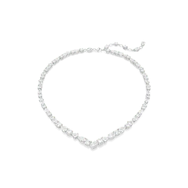 Swarovski Mesmera Necklace Mixed Cuts White Rhodium Plated - Bluestreak Crystals