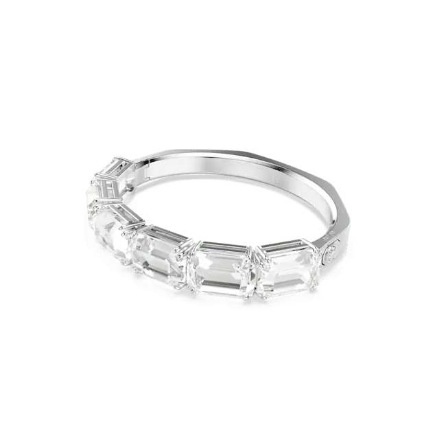Swarovski Millenia Bangle Octagon Cut White Rhodium Plated - Bluestreak Crystals