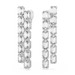 Swarovski Millenia Clip Earrings Octagon Cut Long White Rhodium Plated - Bluestreak Crystals
