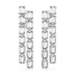 Swarovski Millenia Clip Earrings Octagon Cut Long White Rhodium Plated - Bluestreak Crystals