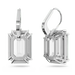Swarovski Millenia Drop Earrings Octagon Cut White Rhodium Plated - Bluestreak Crystals
