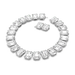 Swarovski Millenia Necklace Oversized Octagon Cut White Rhodium Plated - Bluestreak Crystals
