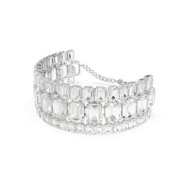 Swarovski Millenia Statement Choker Octagon Cut White Rhodium Plated - Bluestreak Crystals