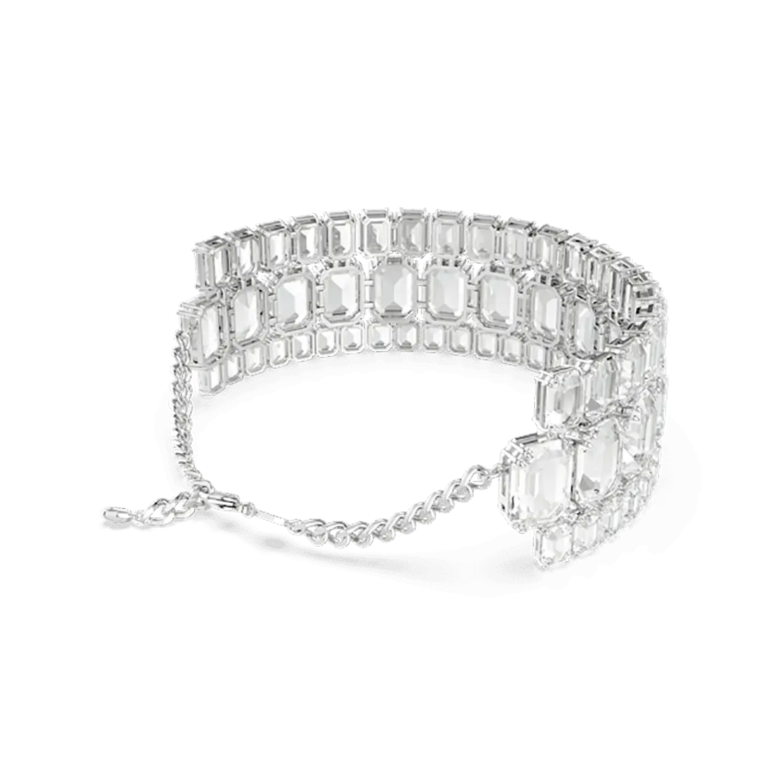 Swarovski Millenia Statement Choker Octagon Cut White Rhodium Plated - Bluestreak Crystals