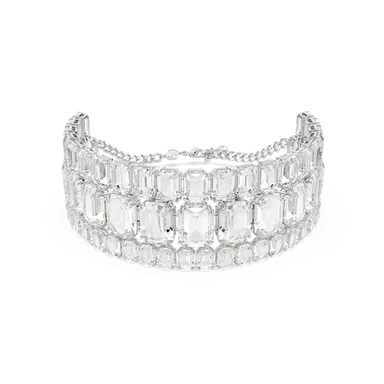 Swarovski Millenia Statement Choker Octagon Cut White Rhodium Plated - Bluestreak Crystals