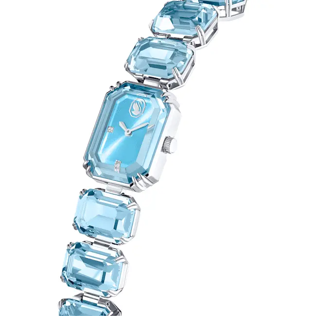 Swarovski Millenia Watch Octagon Cut Bracelet Blue Stainless Steel - Bluestreak Crystals