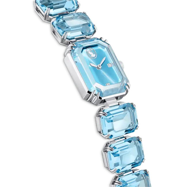 Swarovski Millenia Watch Octagon Cut Bracelet Blue Stainless Steel - Bluestreak Crystals