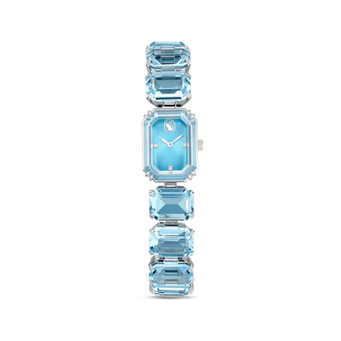 Swarovski Millenia Watch Octagon Cut Bracelet Blue Stainless Steel - Bluestreak Crystals