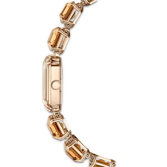 Swarovski Millenia Watch Octagon Cut Bracelet Brown Stainless Steel - Bluestreak Crystals