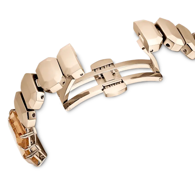 Swarovski Millenia Watch Octagon Cut Bracelet Brown Stainless Steel - Bluestreak Crystals