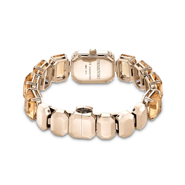 Swarovski Millenia Watch Octagon Cut Bracelet Brown Stainless Steel - Bluestreak Crystals