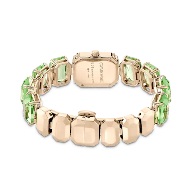 Swarovski Millenia Watch Octagon Cut Bracelet Green Champagne Gold-Tone Finish - Bluestreak Crystals