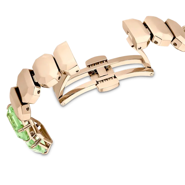 Swarovski Millenia Watch Octagon Cut Bracelet Green Champagne Gold-Tone Finish - Bluestreak Crystals