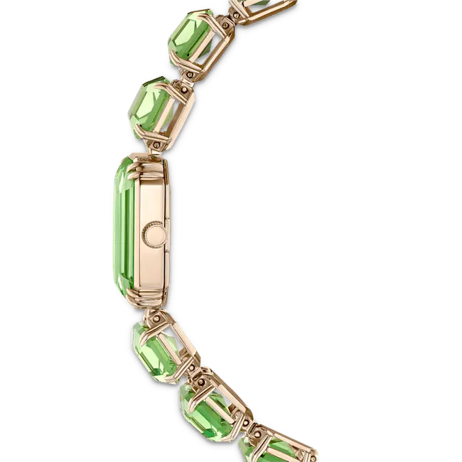 Swarovski Millenia Watch Octagon Cut Bracelet Green Champagne Gold-Tone Finish - Bluestreak Crystals