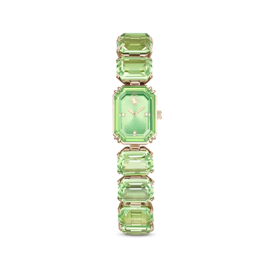 Swarovski Millenia Watch Octagon Cut Bracelet Green Champagne Gold-Tone Finish - Bluestreak Crystals