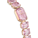 Swarovski Millenia Watch Octagon Cut Bracelet Pink Stainless Steel - Bluestreak Crystals