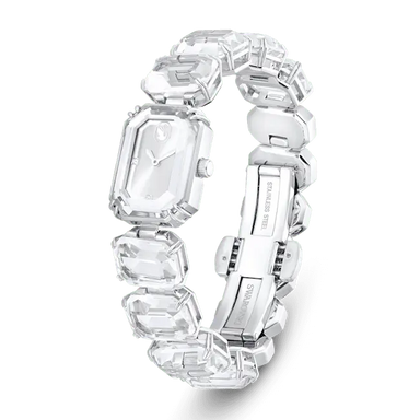 Swarovski Millenia Watch Octagon Cut Bracelet White Stainless Steel - Bluestreak Crystals