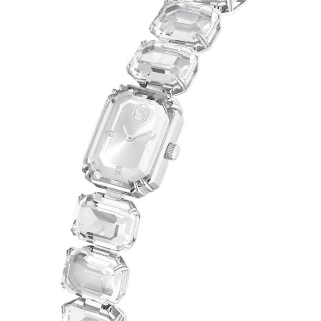 Swarovski Millenia Watch Octagon Cut Bracelet White Stainless Steel - Bluestreak Crystals