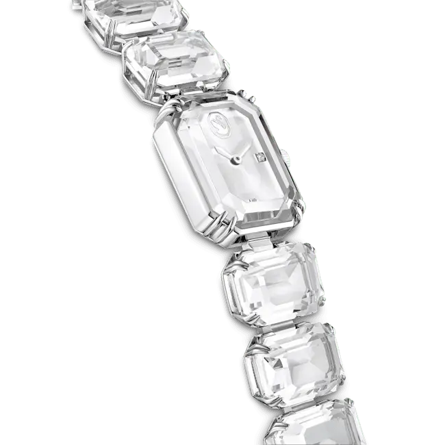 Swarovski Millenia Watch Octagon Cut Bracelet White Stainless Steel - Bluestreak Crystals