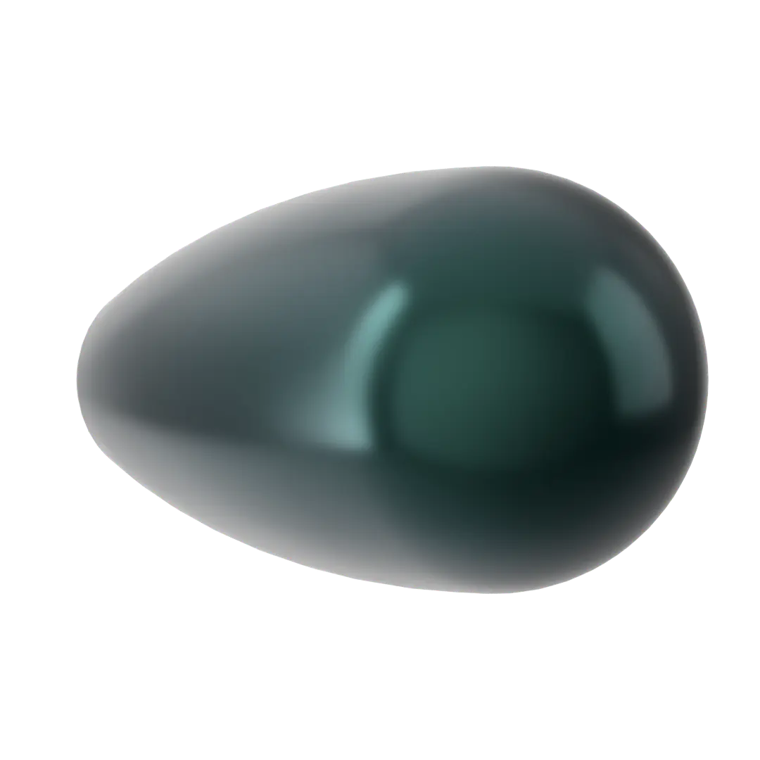 Swarovski Pearls Drop Half Drilled (5816) Crystal Black - Bluestreak Crystals