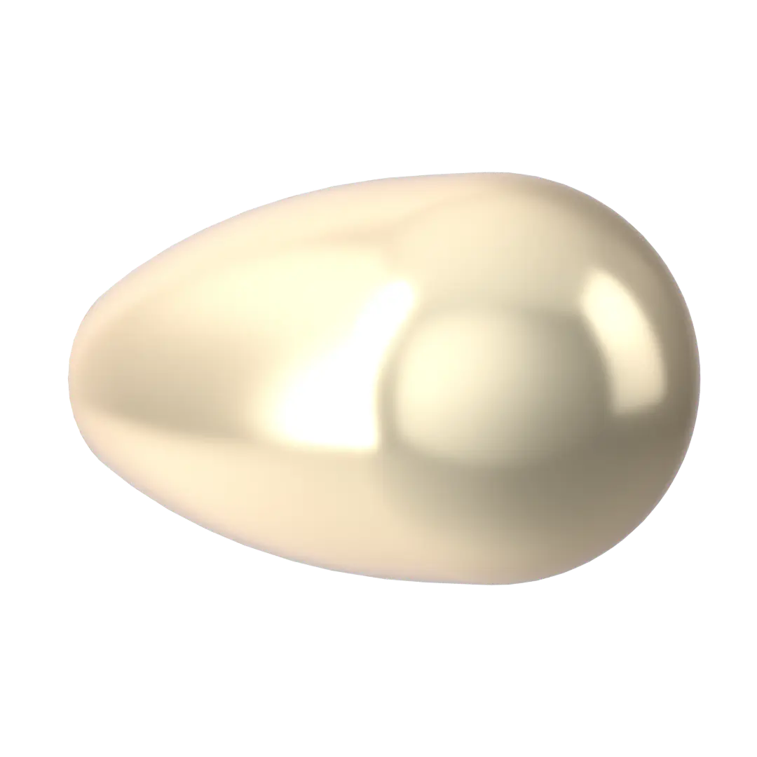 Swarovski Pearls Drop Half Drilled (5816) Crystal Cream - Bluestreak Crystals