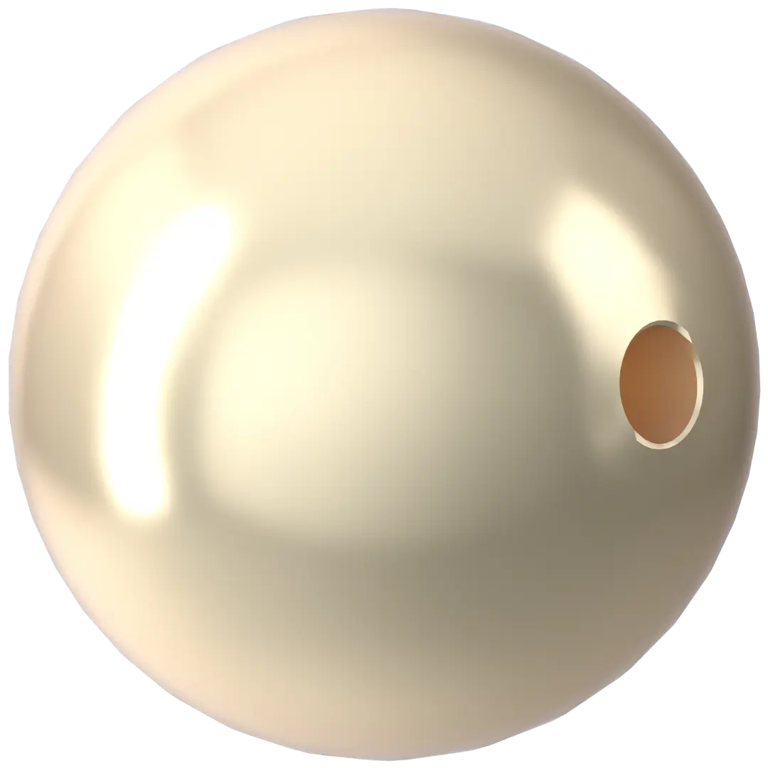 Swarovski Pearls Round (5810) Crystal Cream - Bluestreak Crystals