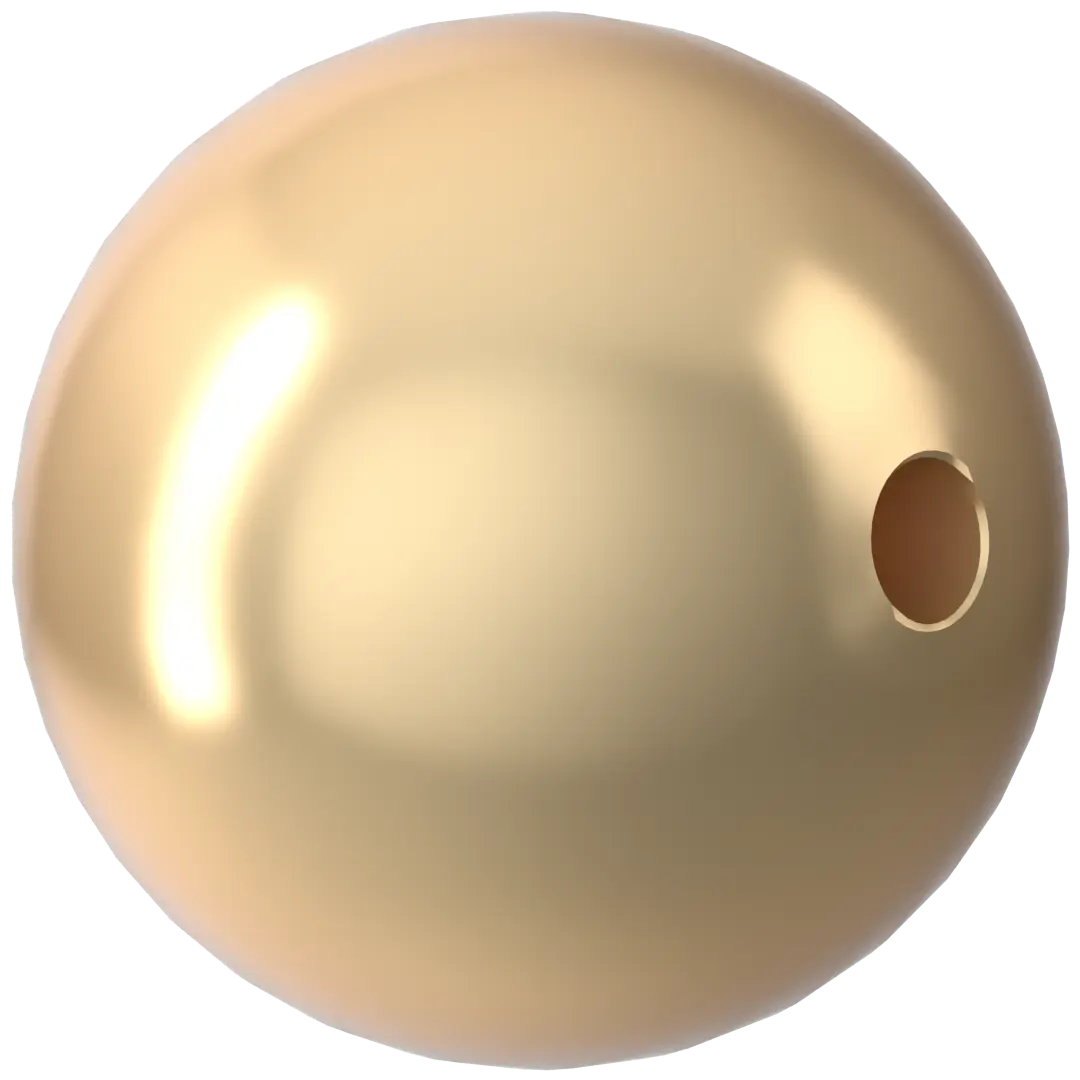Swarovski Pearls Round (5810) Crystal Light Gold - Bluestreak Crystals