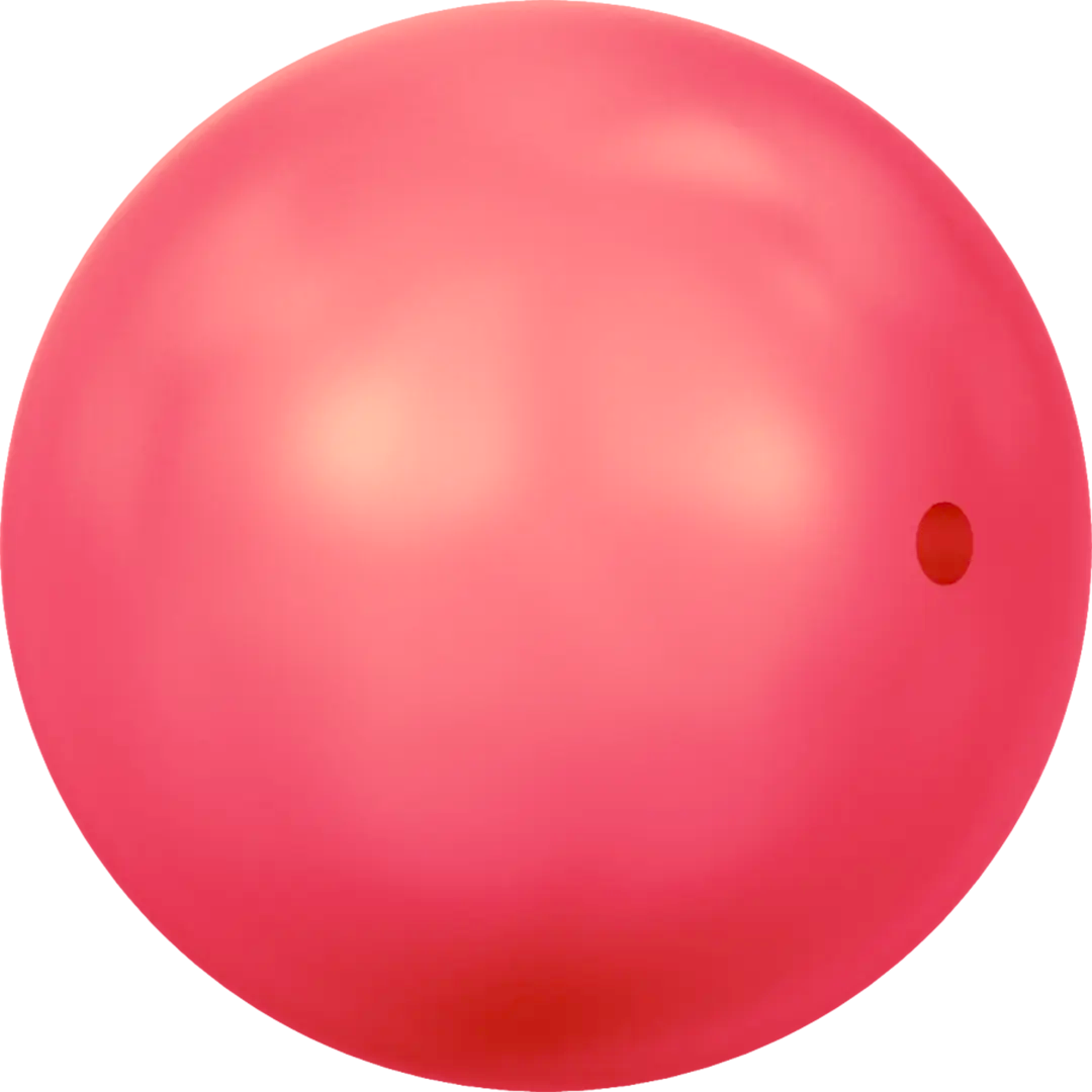 Swarovski Pearls Round (5810) Crystal Neon Red - Bluestreak Crystals
