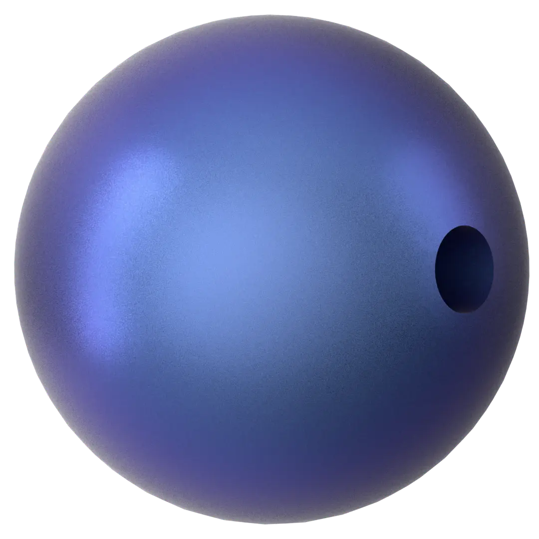 Swarovski Pearls Round Half Drilled (5818) Crystal Iridescent Dark Blue - Bluestreak Crystals