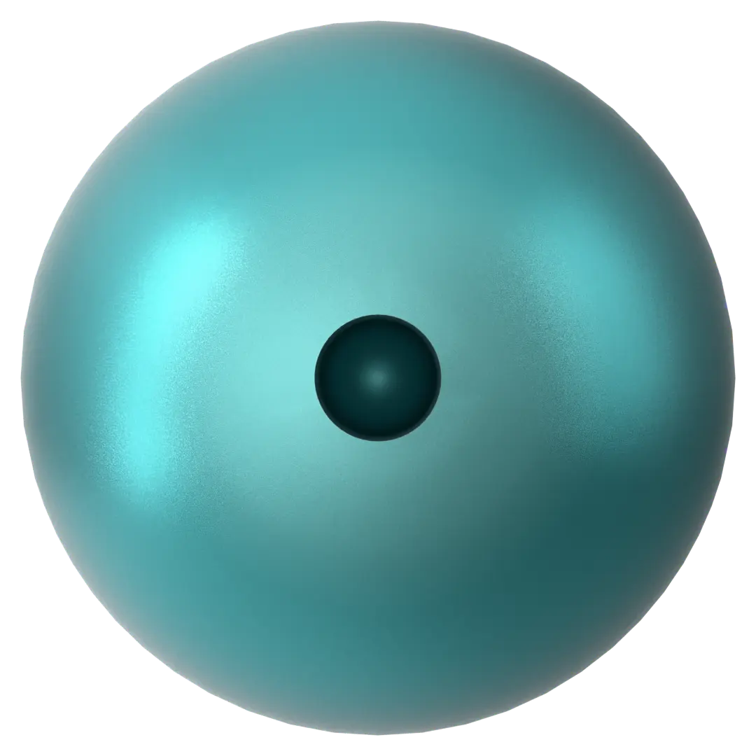 Swarovski Pearls Round Half Drilled (5818) Crystal Iridescent Dark Turquoise - Bluestreak Crystals