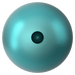 Swarovski Pearls Round Half Drilled (5818) Crystal Iridescent Dark Turquoise - Bluestreak Crystals
