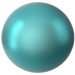 Swarovski Pearls Round Half Drilled (5818) Crystal Iridescent Dark Turquoise - Bluestreak Crystals