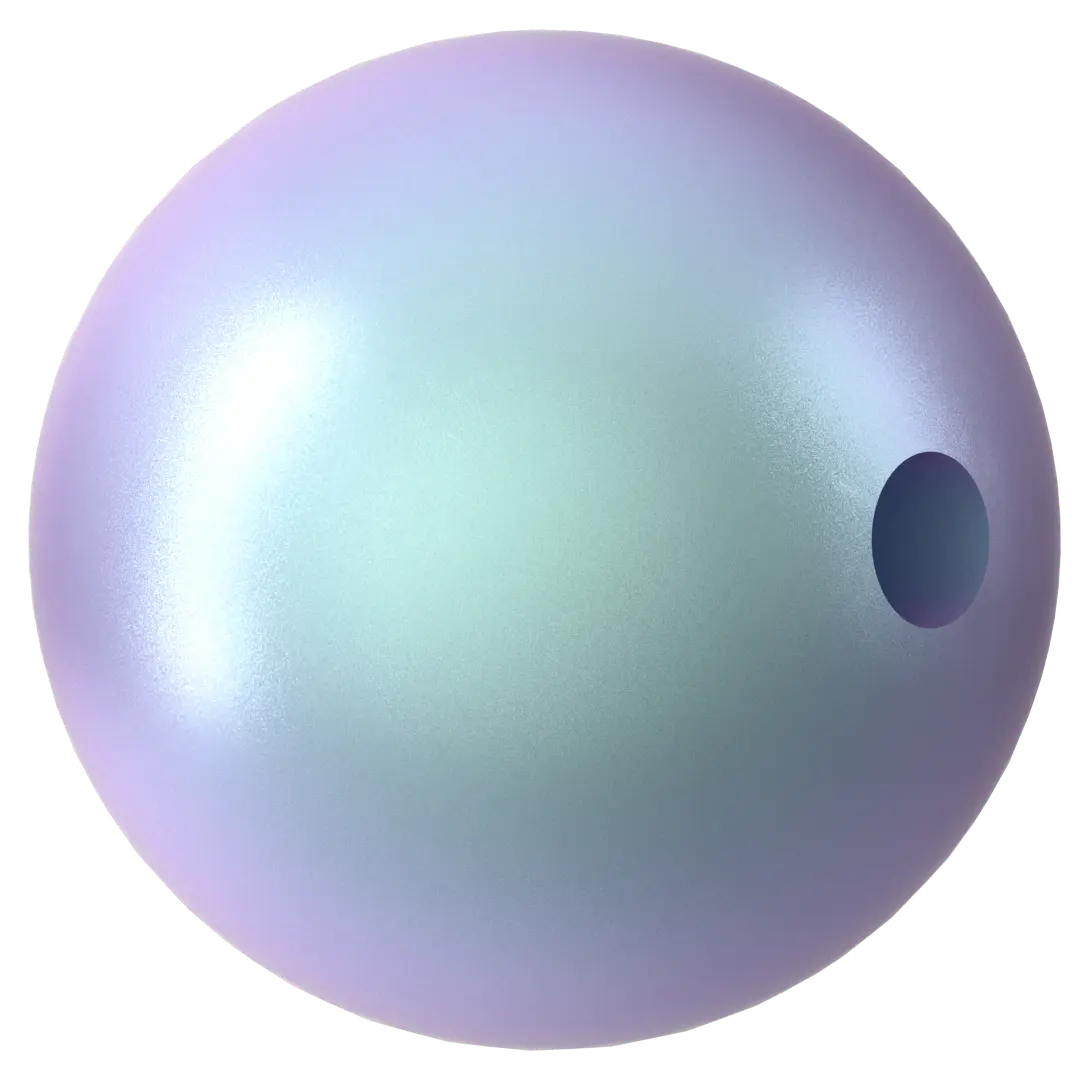 Swarovski Pearls Round Half Drilled (5818) Crystal Iridescent Light Blue - Bluestreak Crystals