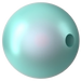 Swarovski Pearls Round Half Drilled (5818) Crystal Iridescent Light Turquoise - Bluestreak Crystals