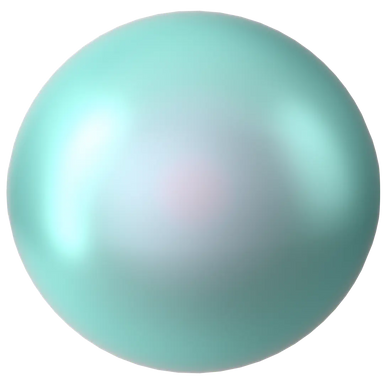 Swarovski Pearls Round Half Drilled (5818) Crystal Iridescent Light Turquoise - Bluestreak Crystals