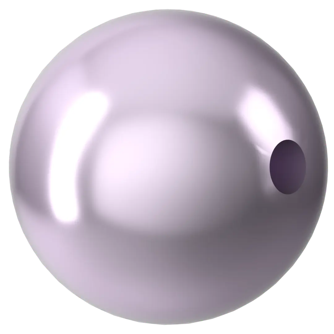 Swarovski Pearls Round Half Drilled (5818) Crystal Lavender - Bluestreak Crystals