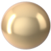 Swarovski Pearls Round Half Drilled (5818) Crystal Light Gold - Bluestreak Crystals
