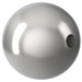 Swarovski Pearls Round Half Drilled (5818) Crystal Light Grey - Bluestreak Crystals