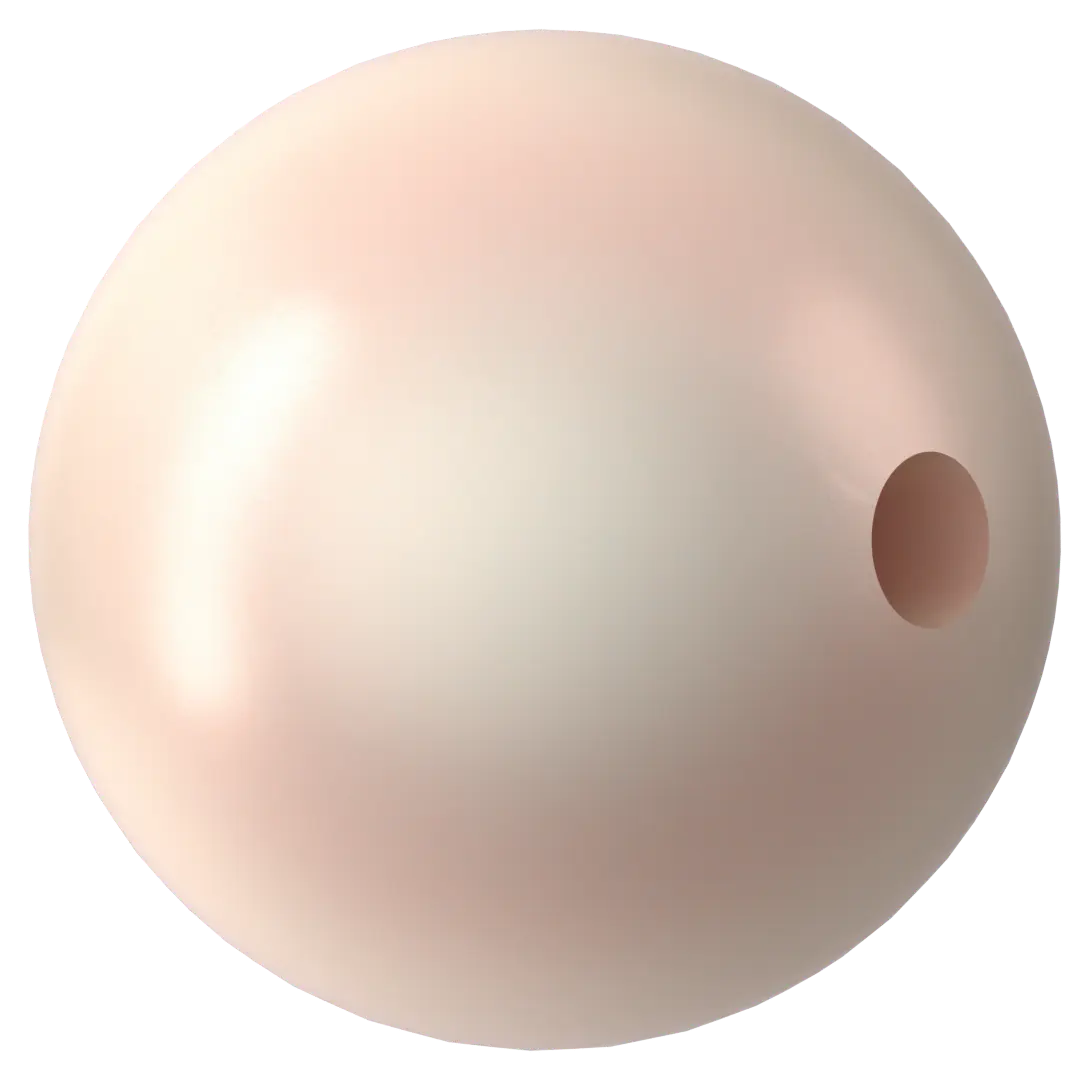 Swarovski Pearls Round Half Drilled (5818) Crystal Pearlescent White - Bluestreak Crystals