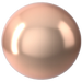 Swarovski Pearls Round Half Drilled (5818) Crystal Rose Gold - Bluestreak Crystals