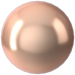 Swarovski Pearls Round No Hole (5809) Crystal Rose Gold - Bluestreak Crystals