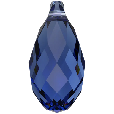 Swarovski Pendants Briolette (6010) Recreated Dark Sapphire - Bluestreak Crystals