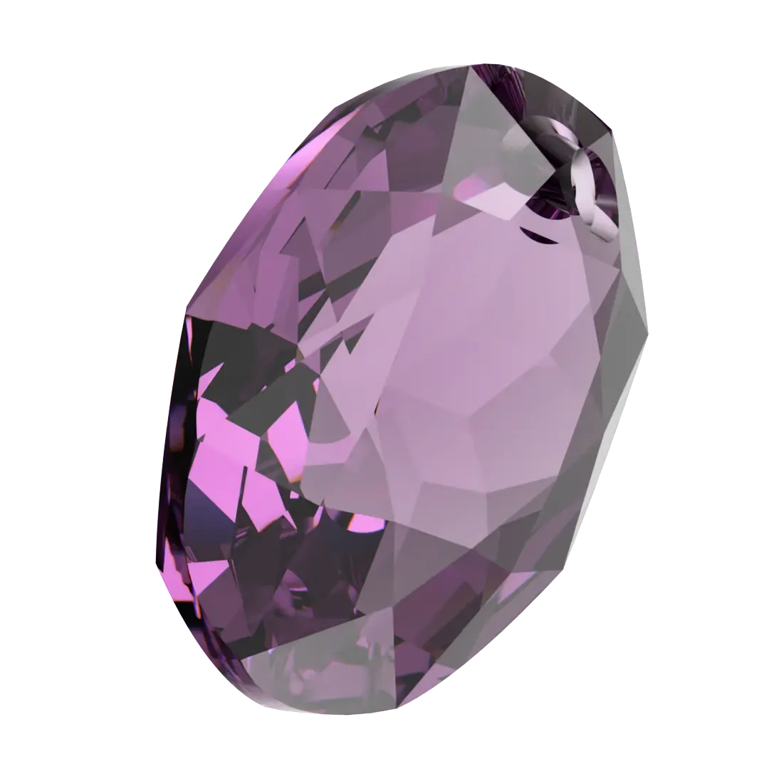 Swarovski Pendants Elliptic Cut (6438) Amethyst - Bluestreak Crystals