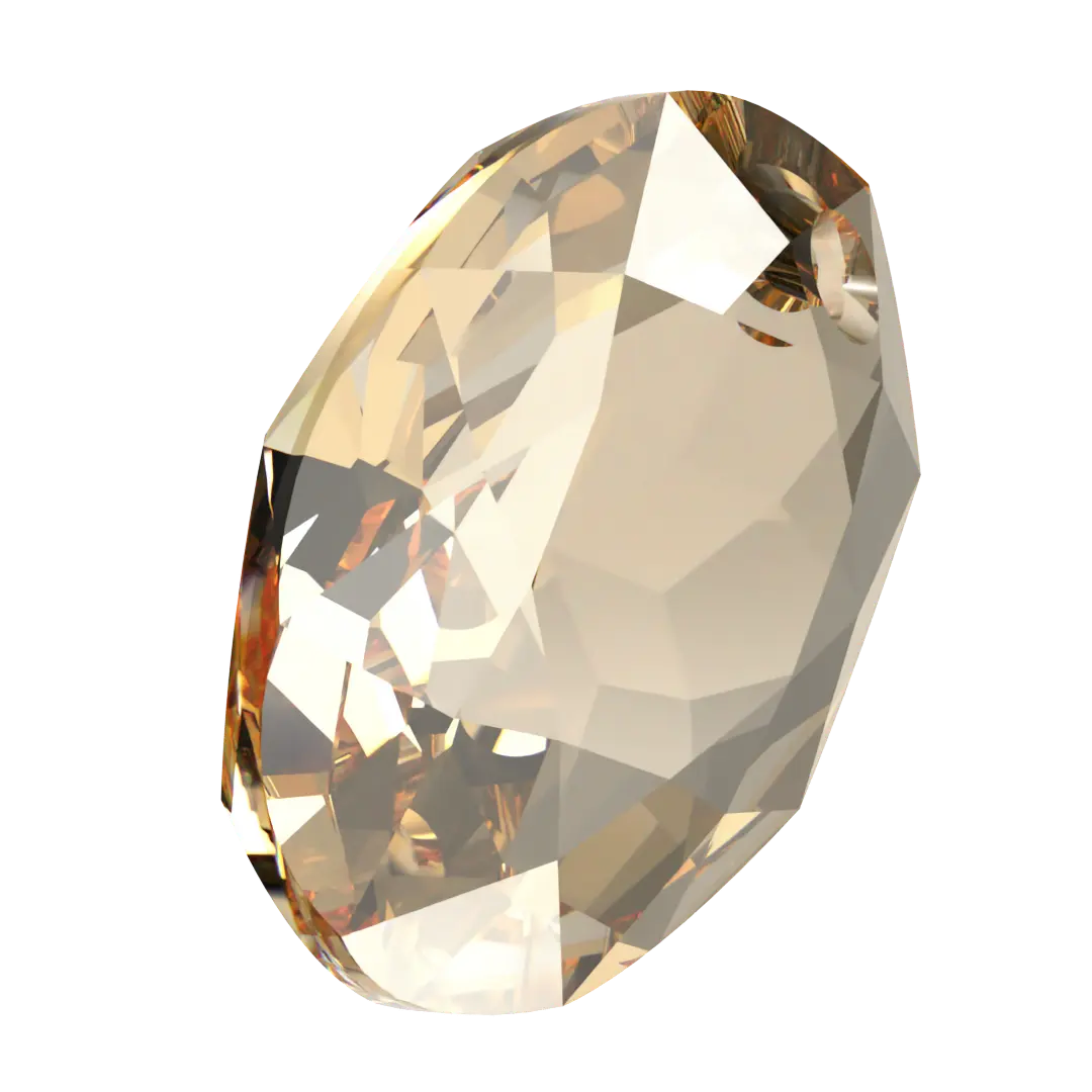 Swarovski Pendants Elliptic Cut (6438) Crystal Golden Shadow - Bluestreak Crystals