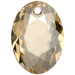 Swarovski Pendants Elliptic Cut (6438) Crystal Golden Shadow - Bluestreak Crystals