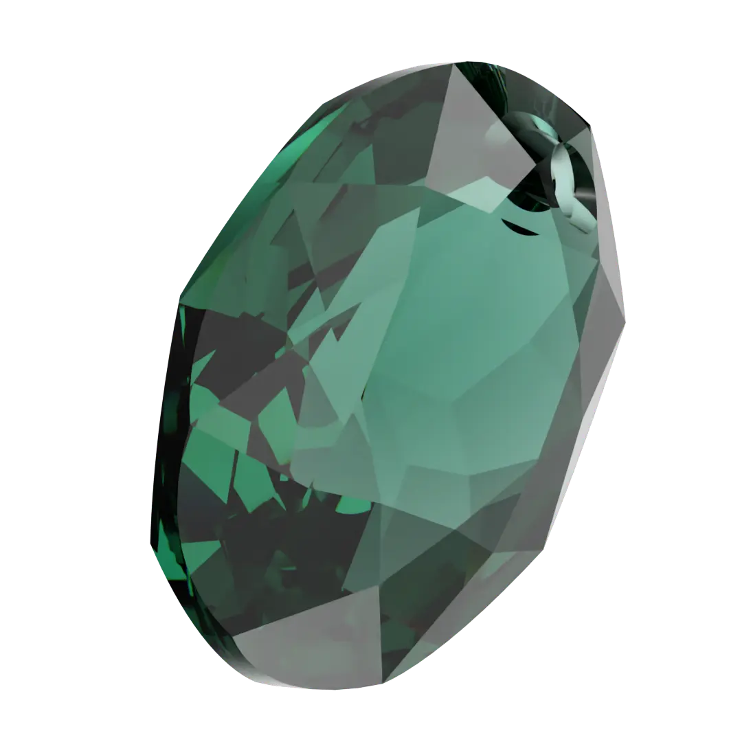 Swarovski Pendants Elliptic Cut (6438) Emerald - Bluestreak Crystals