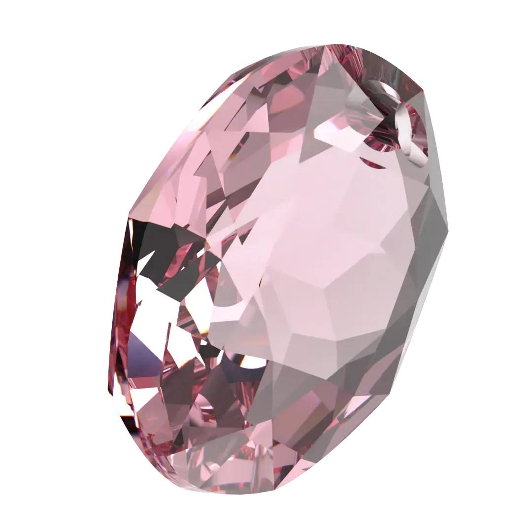 Swarovski Pendants Elliptic Cut (6438) Light Rose - Bluestreak Crystals