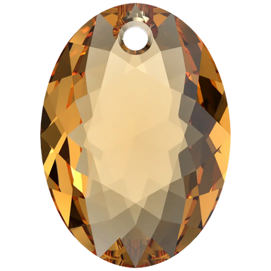 Swarovski Pendants Elliptic Cut (6438) Topaz - Bluestreak Crystals