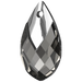 Swarovski Pendants Pear Metallic Cap (6565) Crystal Light Chrome - Bluestreak Crystals